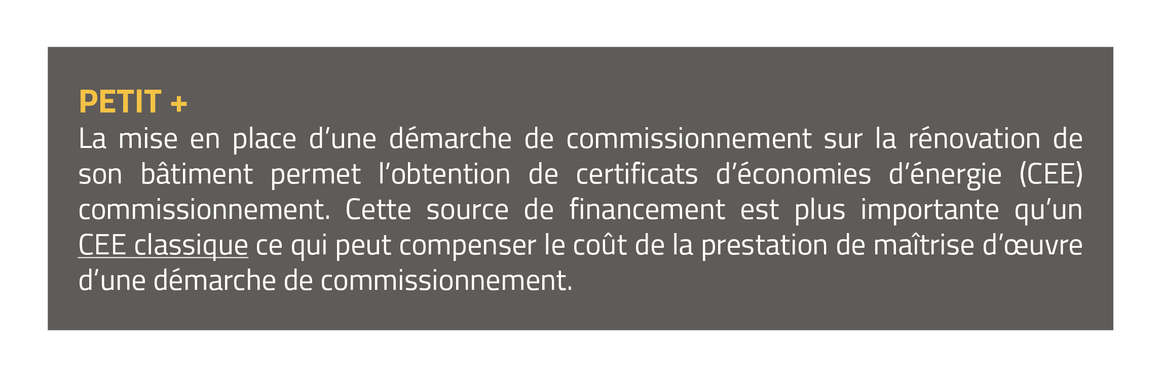 Encart - Petit plus